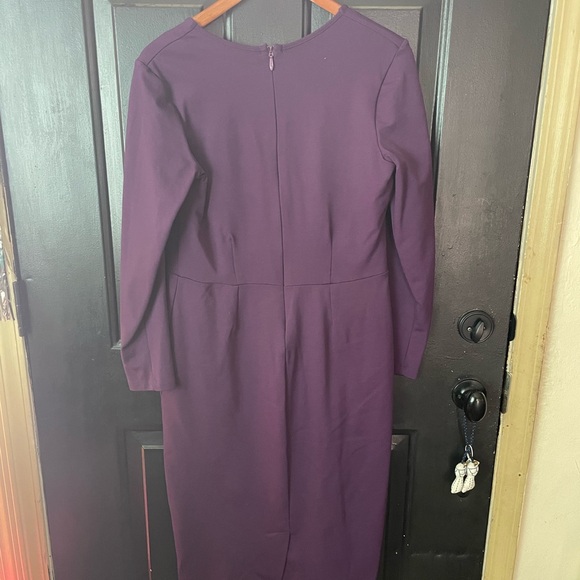 Vixen by Micheline Pitt Deep Purple Long Sleeve Dress - Picture 2 of 3